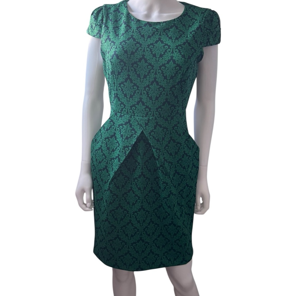 Darling Green Jacquard Midi Dress